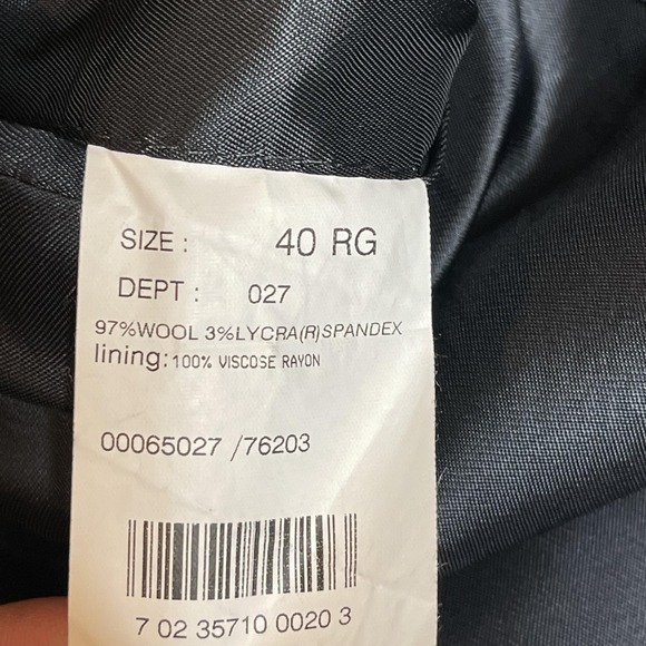 Brooks Brothers 346 Blazer Mens 40R Gray Stretch Wool 3 Button Jacket Sport Coat - Picture 7 of 16